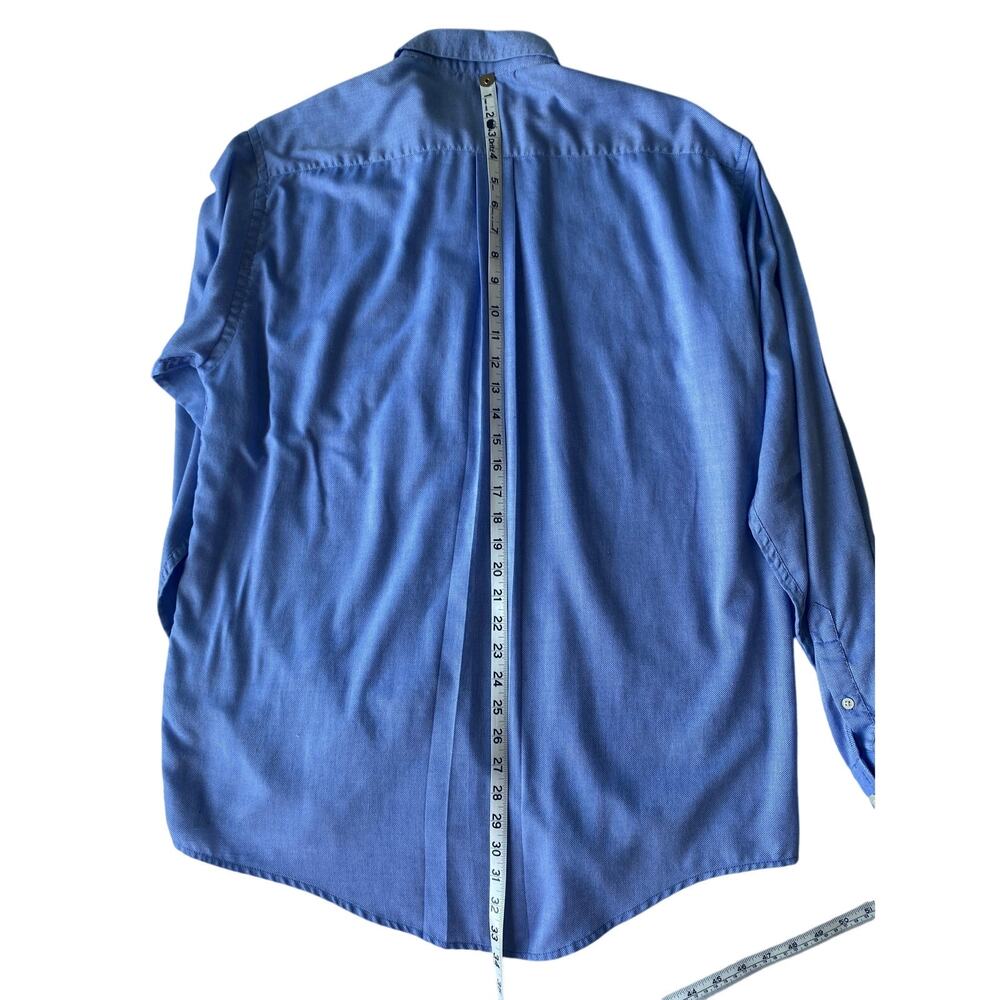Lacoste Vintage 80s90s Men's Oxford Shirt Button Down LS Blue France Size 42 - Picture 11 of 11